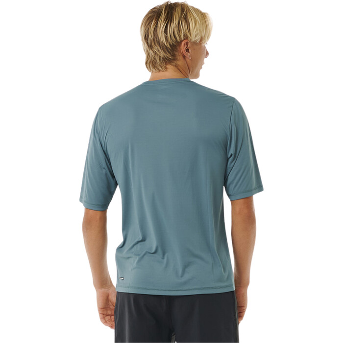 Rip Curl Surflite 2024 Icons UPF Kurzarm Surf Tee 14YMRV - Blue Stone